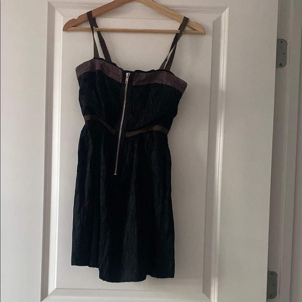 Free People Black Babydoll Mini Dress Spaghetti Strap